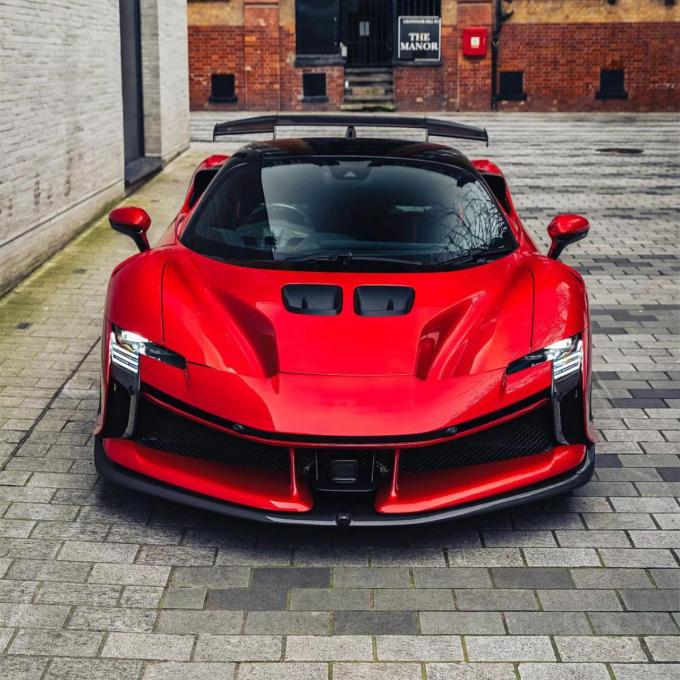 Sf90 Kit SF90FXX Ferrari SF90 Body Kit Front And Rear Car Bumper Side Skirt Hood ...