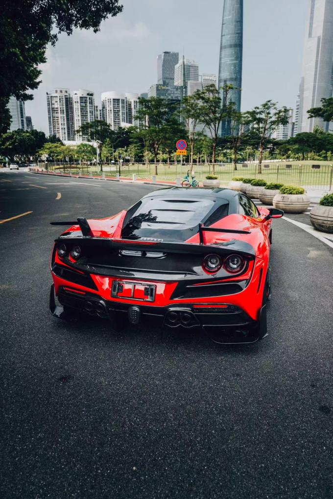 Blue F8 Ferrari Body Kit F8 MSY Style Front Bumper Lip Body Kit Spoiler ...