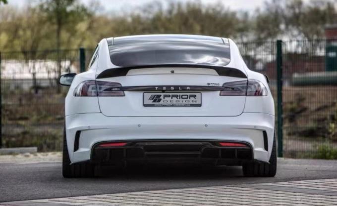 Tesla Rear Spoiler Refit Kit For tesla Model S Body Kit MODEL S Upgraded PD-style Front and Rear ...