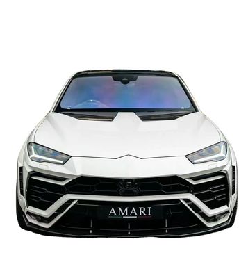 1016 Style Lamborghini Body Kit Urus Carbon Fiber Front Lip Diffuser Spoiler Hood White
