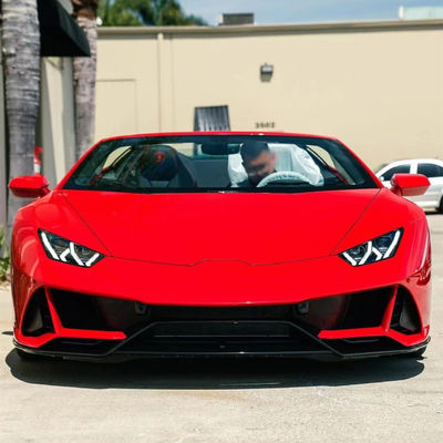 White EVO Style Carbon Fiber Body Kit Replace Front And Rear Bumper Evo Widebody Kit