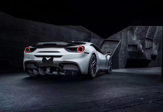For Ferrari 488 Carbon Fiber Body Kit 488 Upgraded Vors Style Carbon Fiber Front Lip Diffuser Spoiler Body Kit