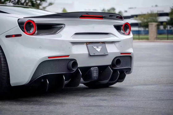 For Ferrari 488 Carbon Fiber Body Kit 488 Upgraded Vors Style Carbon Fiber Front Lip Diffuser Spoiler Body Kit
