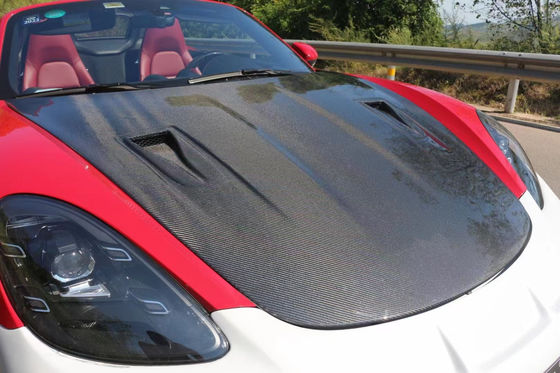 High Quality Carbon Fiber Cover for Porsche 718 Boxster Carbon Fiber Engine Hatch 718 Upgrade GT4 Cover