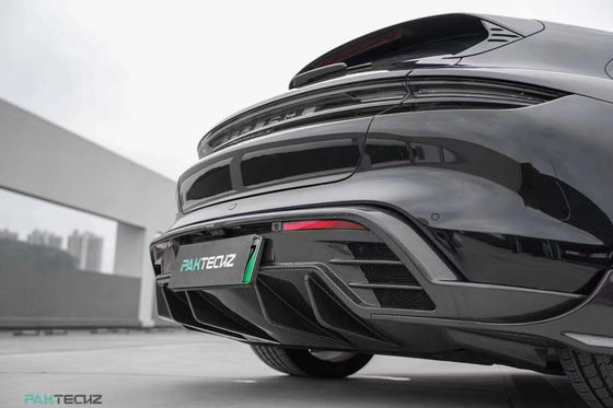 Dry Carbon Fiber Carbon Fibre Body Kit for Porsche Taycan Taycan Upgrade PAKTECHZ Style Front Shovel Diffuser Spoiler Body Kit
