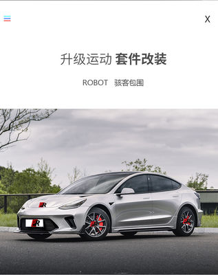 New Product Model 3 Body Kit Model 3 Front and Rear Bumpers 2019-2022  Resin Fibre