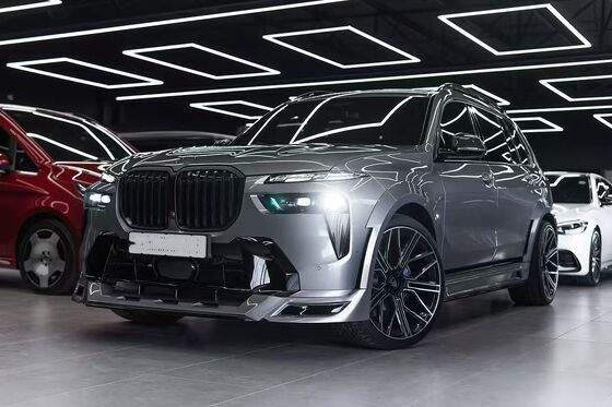 For  BMW X7 Carbon Fiber Wide-body Package, the X7 Upgrades the LM Style Front Lip Diffuser, Spoiler,  Wheel Arches
