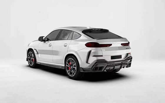 For BMW X6 G06 Carbon Fiber Body Kit X6 Upgrade PAK Style Carbon Fiber Front Lip Diffuser Spoiler Hood Side Skirt Wing