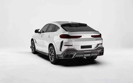 For BMW X6 G06 Carbon Fiber Body Kit X6 Upgrade PAK Style Carbon Fiber Front Lip Diffuser Spoiler Hood Side Skirt Wing