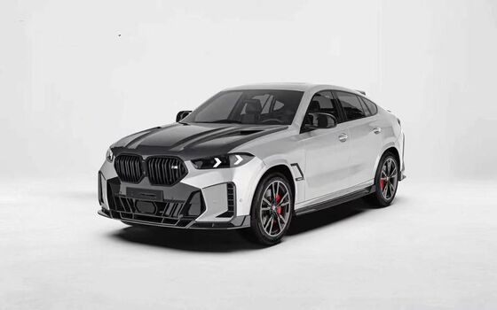 For BMW X6 G06 Carbon Fiber Body Kit X6 Upgrade PAK Style Carbon Fiber Front Lip Diffuser Spoiler Hood Side Skirt Wing