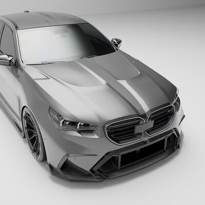 For BMW M5 G90 Carbon Fiber Body Kit M5 G90 RZ-style Carbon Fiber Front Lip Diffuser Spoiler