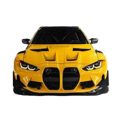 For BMW G82 M4 Carbon Fiber Body Kit, G82 M4 GTR-style Front and Rear Bumpers Side Skirts Spoiler Wide Body Kit
