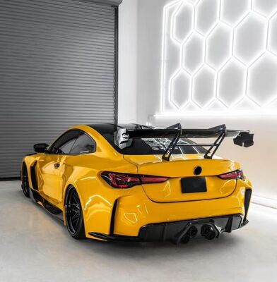 For BMW G82 M4 Carbon Fiber Body Kit, G82 M4 GTR-style Front and Rear Bumpers Side Skirts Spoiler Wide Body Kit