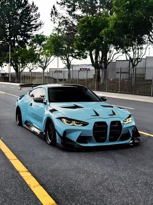 For BMW G82 M4 Carbon Fiber Body Kit, G82 M4 GTR-style Front and Rear Bumpers Side Skirts Spoiler Wide Body Kit