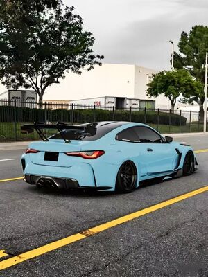 For BMW G82 M4 Carbon Fiber Body Kit, G82 M4 GTR-style Front and Rear Bumpers Side Skirts Spoiler Wide Body Kit