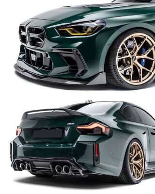 For BMW G87 M2 Dry Carbon Fiber Body Kit G87 M2 AD Style Front Bumper Spoiler Side Skirt Diffuser