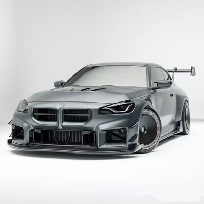 New for G87 M2 Carbon Fiber Body Kit M2 RZ-style Front Lip Diffuser Spoiler Hood Mudguard