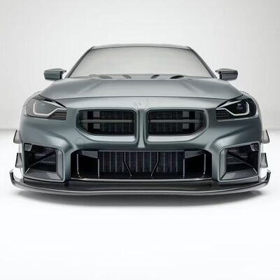 New for G87 M2 Carbon Fiber Body Kit M2 RZ-style Front Lip Diffuser Spoiler Hood Mudguard
