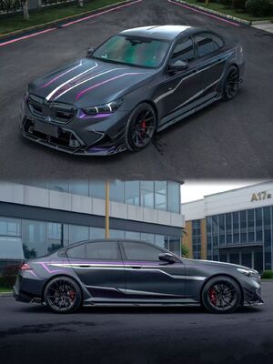 For BMW G90 M5 Carbon Fiber Body Kit G90 M5 AE-style Carbon Fiber Front Lip Diffuser Spoiler Side Skirt