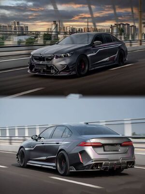 For BMW G90 M5 Carbon Fiber Body Kit G90 M5 AE-style Carbon Fiber Front Lip Diffuser Spoiler Side Skirt