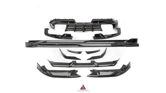 For BMW G90 M5 Carbon Fiber Body Kit G90 M5 AE-style Carbon Fiber Front Lip Diffuser Spoiler Side Skirt