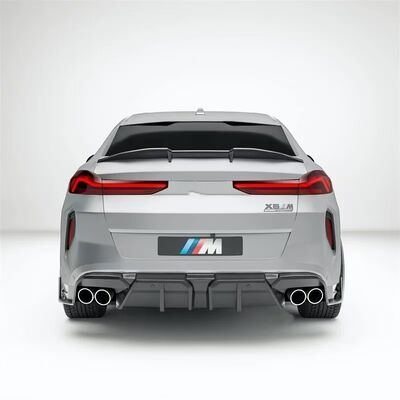 For BMW X6M Dry Carbon Fiber Body Kit X6M RZ-style Carbon Fiber Front Lip Diffuser Spoiler Side Skirt