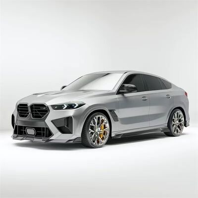 For BMW X6M Dry Carbon Fiber Body Kit X6M RZ-style Carbon Fiber Front Lip Diffuser Spoiler Side Skirt