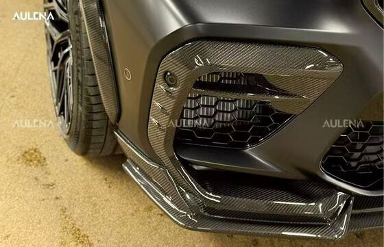 For BMW X6M Dry Carbon Fiber Body Kit X6M Aulena-style Front Lip Diffuser Spoiler Hood Wheel Arch X6M Wide-body Kit