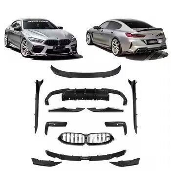 For the BMW M8 Carbon Fiber Body Kit M8 SQ Carbon Fiber Front Lip Diffuser Spoiler Hood  M8 Front Lip Diffuser