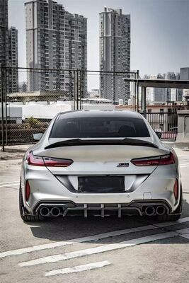 For the BMW M8 Carbon Fiber Body Kit M8 SQ Carbon Fiber Front Lip Diffuser Spoiler Hood  M8 Front Lip Diffuser